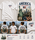🇺🇸 America – Land of Freedom Oversized Tee