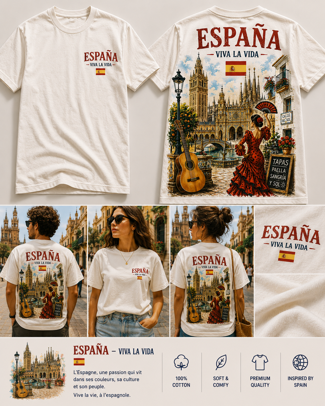 🇪🇸 España – Viva La Vida Oversized Tee